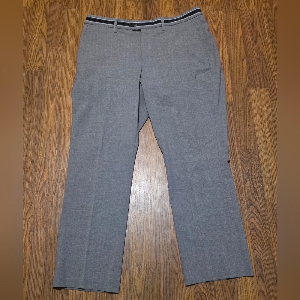 J.Lindeberg Nicolas Slim Fit Stretch Golf Wool Trousers Grey 36x34 Golf Luxury